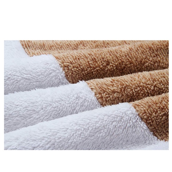 JACKIE SHERPA FLEECE PULLOVER POCKETS HALF ZIPPER - Picture 4 of 5